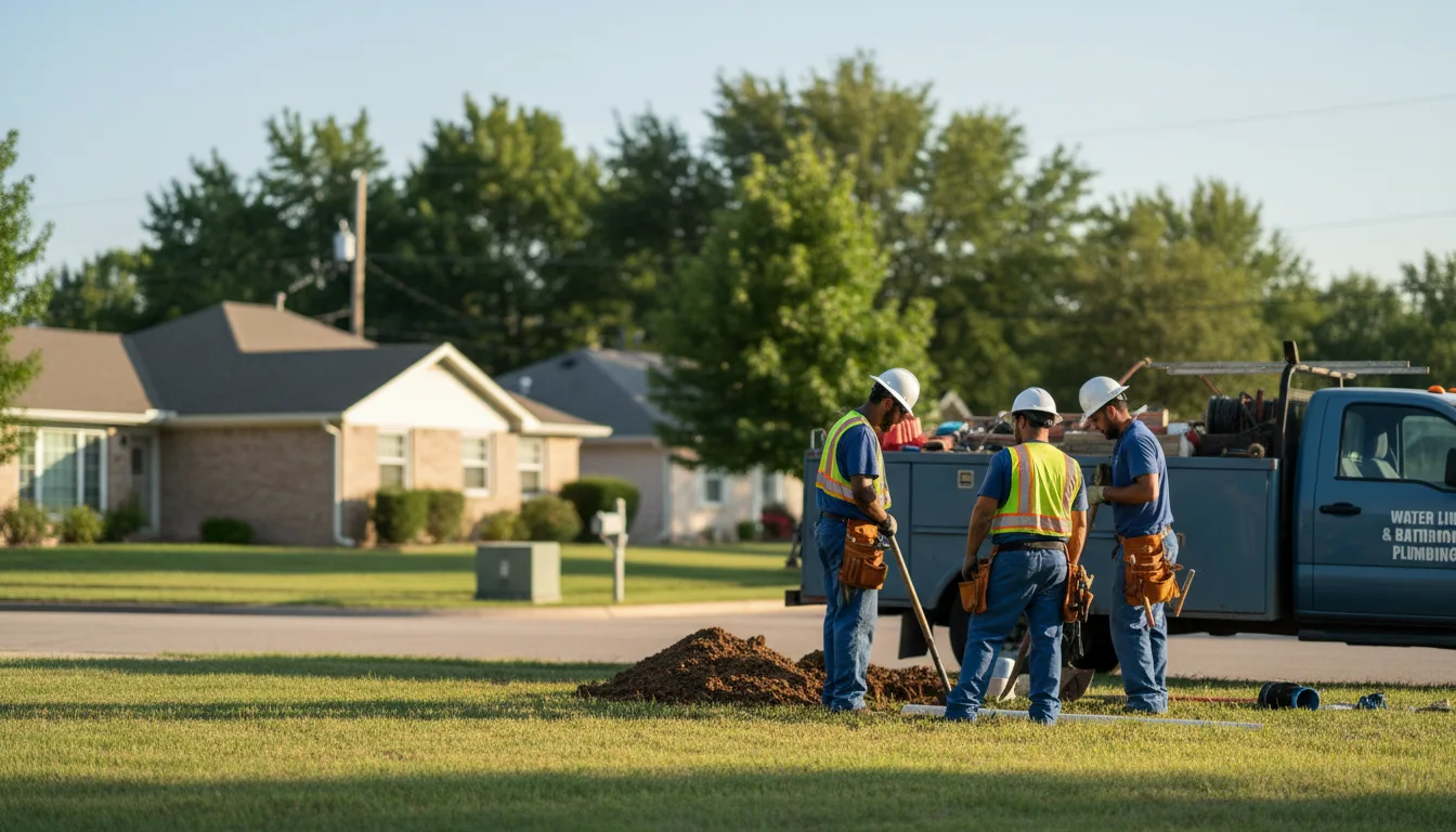 Residential water line and bathroom plumbing service in Chester, NE